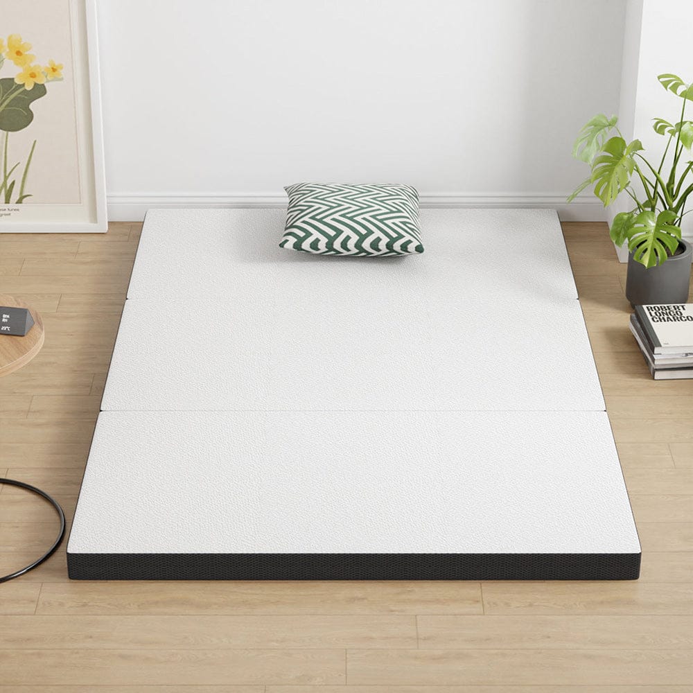 Furniture of America - Hollyhock 4" Full Tri-Fold Memory Foam Topper in White/Gray - DM1004-F View 2
