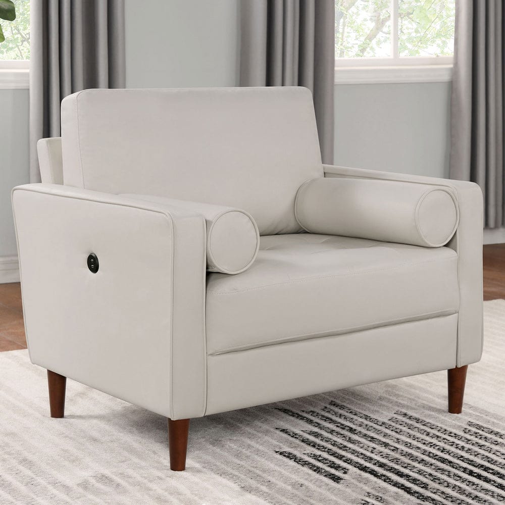 Furniture of America - Horgen Chair in Off-White - CM6452WH-CH View 1