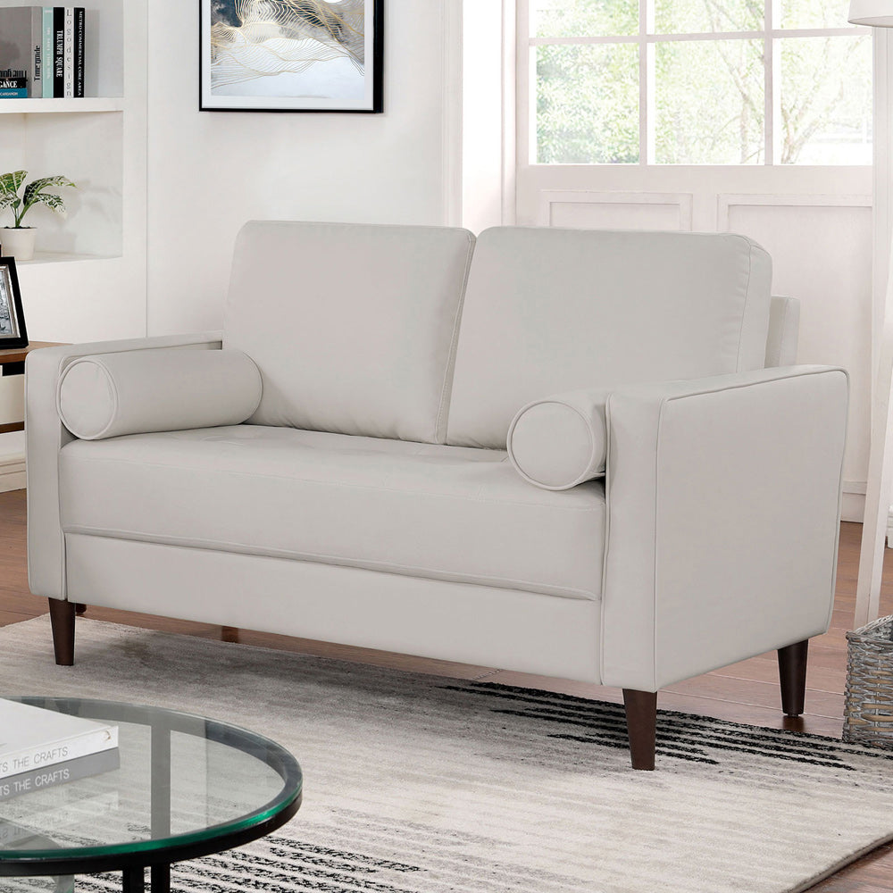 Furniture of America - Horgen Loveseat in Off-White - CM6452WH-LV View 1