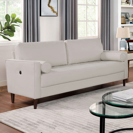 Furniture of America - Horgen Sofa + Loveseat in Off-White - CM6452WH-2PC View 2