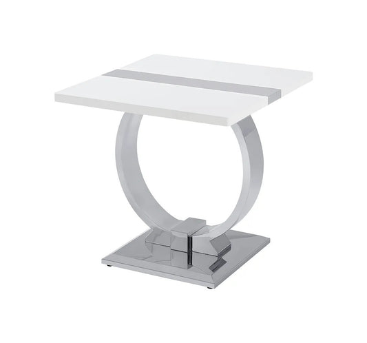 Furniture of America - Horsham - End Table - Silver/White - FM47018SV-E view 2