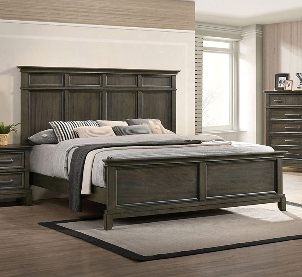 Furniture of America - Houston E.King Bed in Gray - CM7221GY-EK-BED View 1