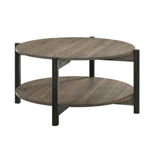Furniture of America - Hyde - Round Coffee Table - Dark Gray - SL4200DG-CR view 2