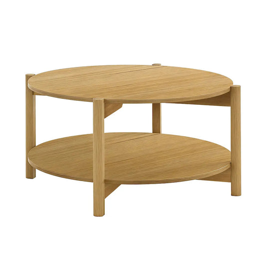 Furniture of America - Hyde - Round Coffee Table - Natural - SL4200NT-CR view 2