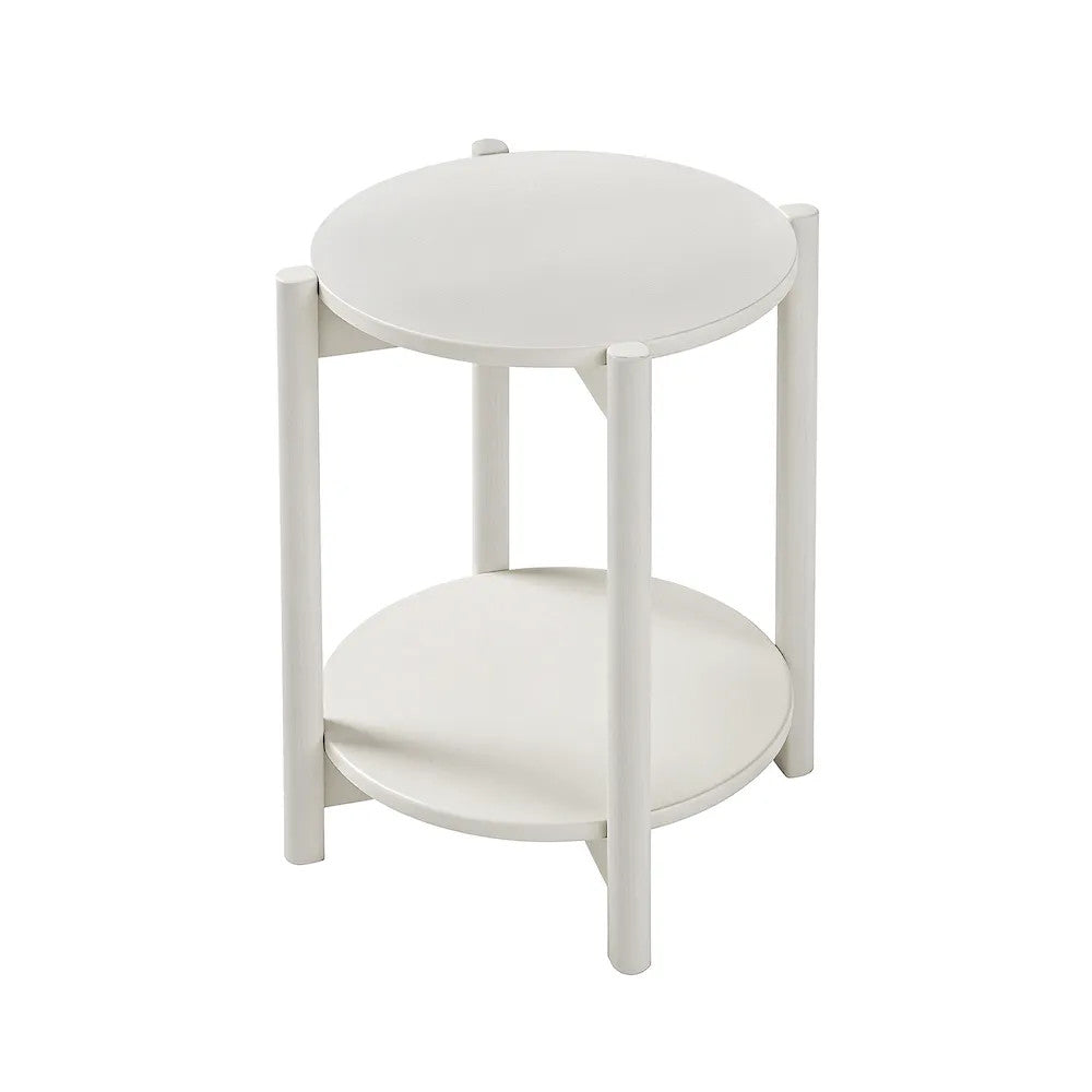 Furniture of America - Hyde - Round End Table - White - SL4200WH-E view 3