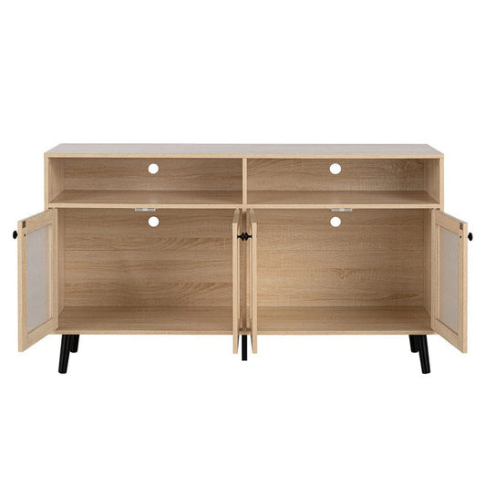 Furniture of America - Idanha TV Stand in Natural - SL-AC4001-TV View 2