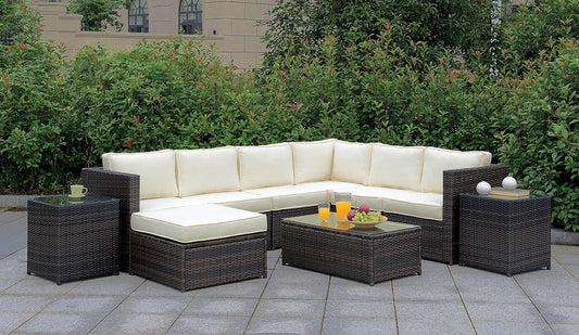 Furniture of America - Ilona Ottoman in Brown/Beige - CM-OS2136-E View 2