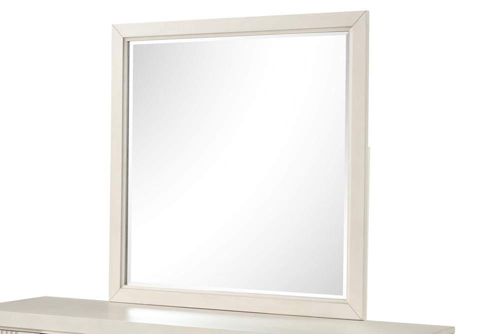 Furniture of America - Isadore Mirror in Antique White - FM7700WH-M View 2