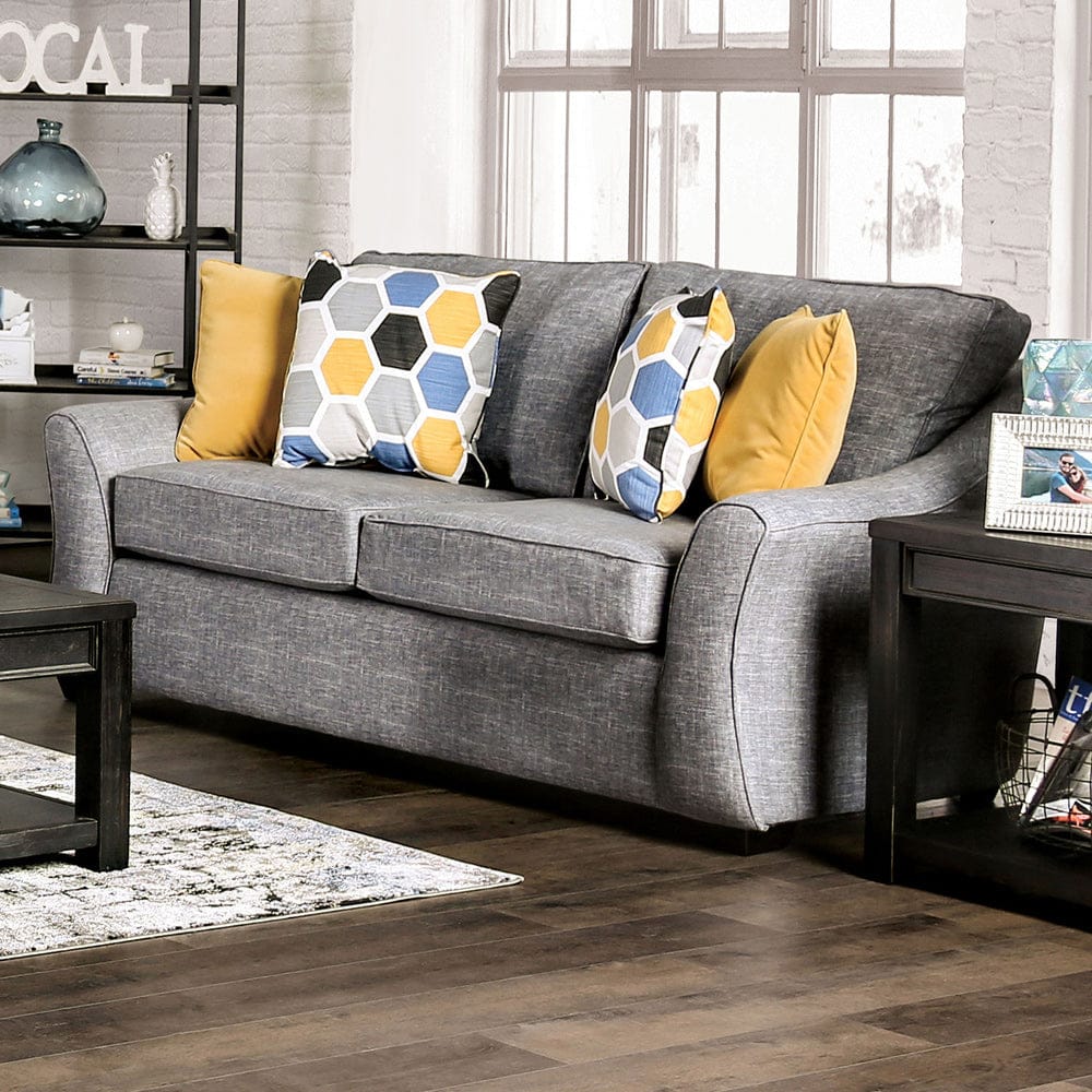 Furniture of America - Jarrow Loveseat in Light Gray - SM8001-LV View 1