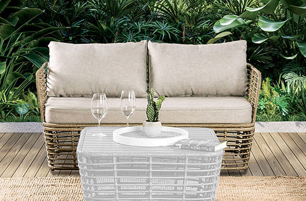 Furniture of America - Johari Patio Bench - FM80016NT-BN View 1