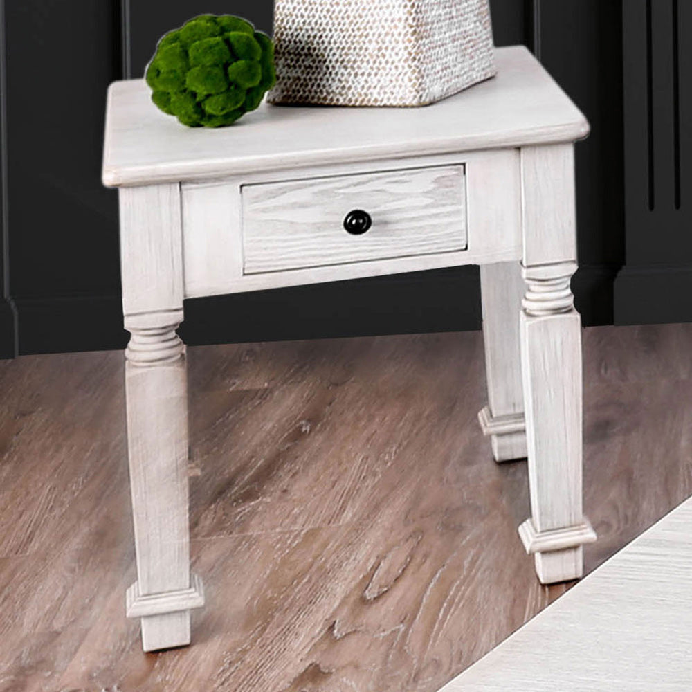 Furniture of America - Joliet End Table in Antique White - CM4089E View 1