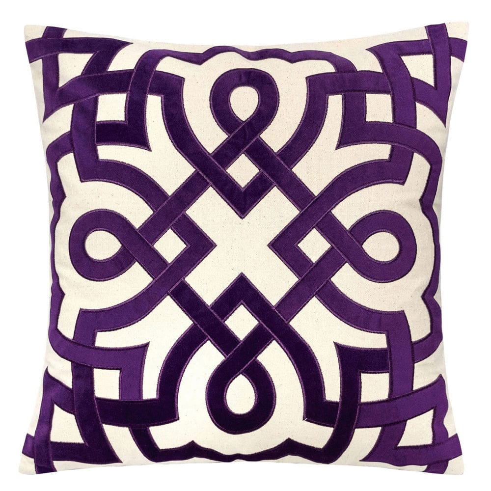 Furniture of America - Jorja 20" X 20" Pillow Set of 2 in Beige/Purple - PL8062-2PK View 1