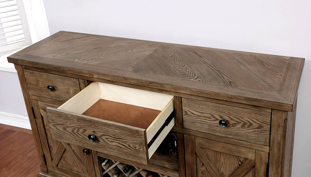 Furniture of America - Julia Server in Light Oak - CM3014SV View 3