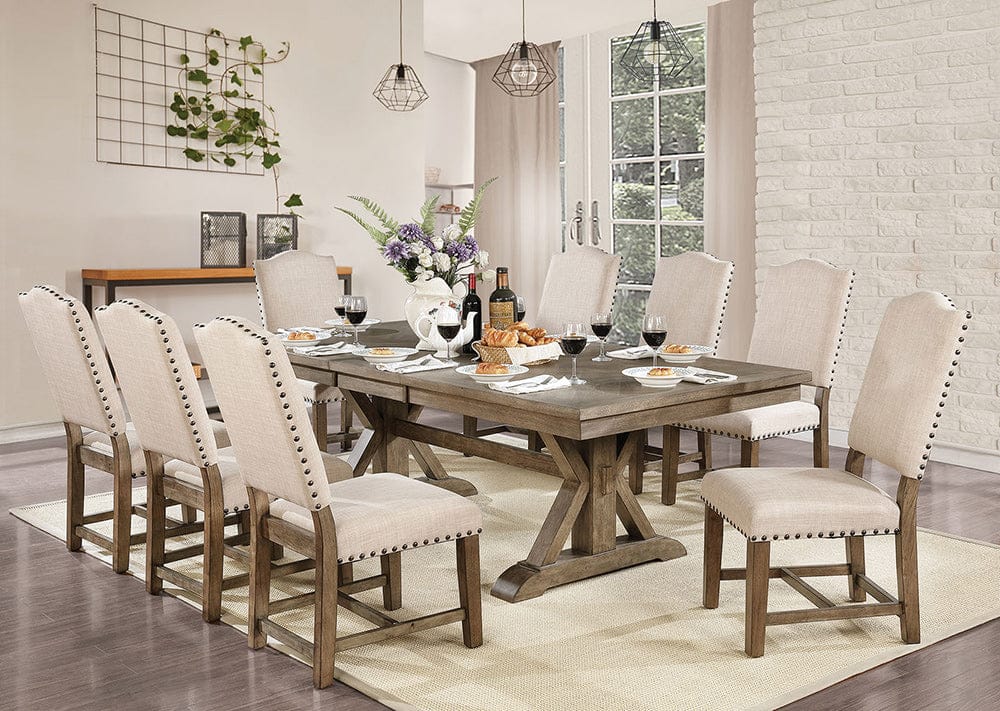 Furniture of America - Julia Side Chair Set of 2 in Light Oak/Beige - CM3014SC-2PK View 2
