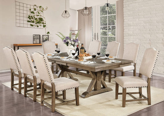 Furniture of America - Julia Side Chair Set of 2 in Light Oak/Beige - CM3014SC-2PK View 2