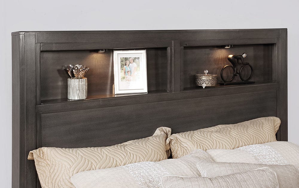 Furniture of America - Karla 5 Pc. Queen Bedroom Set w/ Chest in Gray - CM7500GY-Q-5PC-CHEST View 2