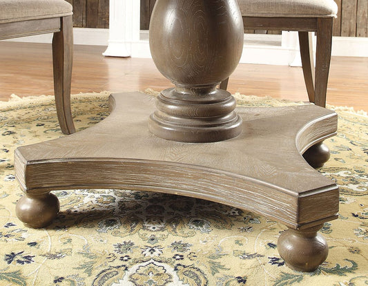 Furniture of America - Kathryn Round Dining Table in Rustic Dark Oak - CM3872RT-TABLE View 2