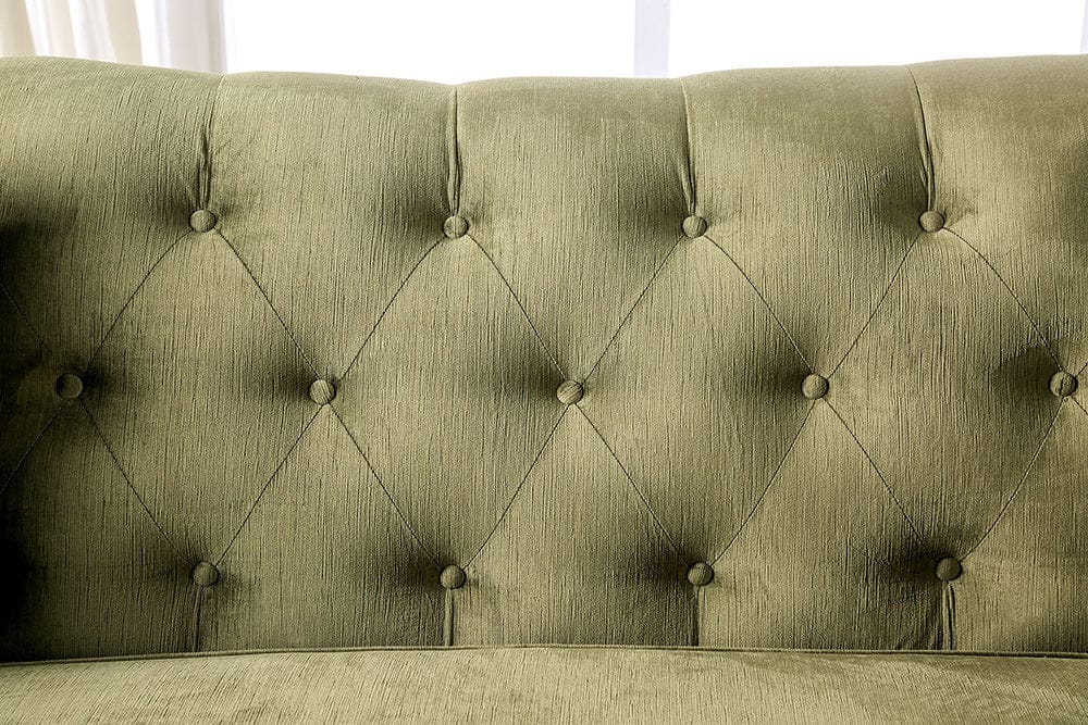 Furniture of America - Kaye Sofa + Loveseat in Green - SM2684-2PC View 9