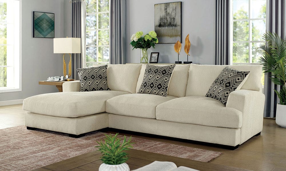 Furniture of America - Kaylee L-Shaped Sectional in Beige - CM6587BG-SECT-L View 1