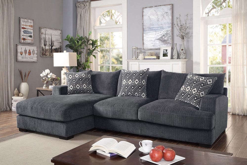 Furniture of America - Kaylee L-Shaped Sectional in Gray - CM6587-SECT-L View 1