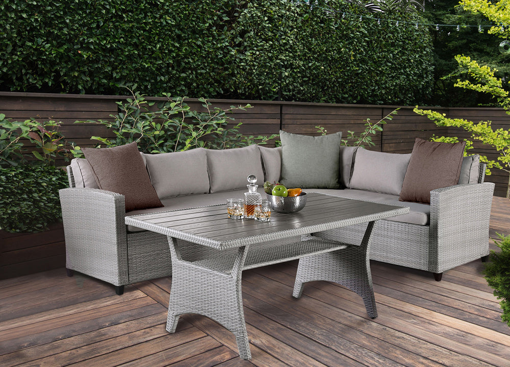 Furniture of America - Kimara 3 Pc. Patio Dining Set in Gray - FM80001GG-SET View 1