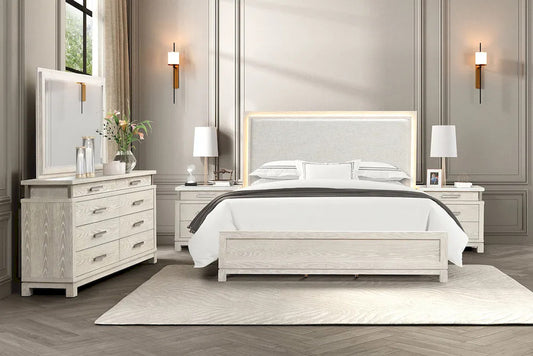 Furniture of America - Lafayette - 3 Pc. Queen Bedroom Set - FM71501GY-Q-4PC view 2
