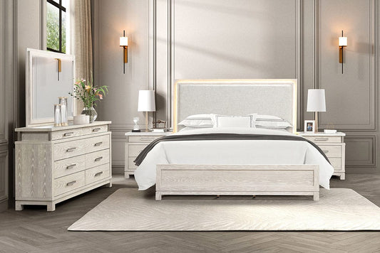 Furniture of America - Lafayette Queen Bed in Weathered Gray - FM71501GY-Q-BED View 2