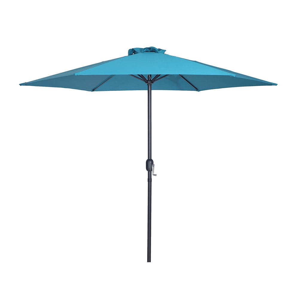 Furniture of America - Lali 9' Outdoor Umbrella with Base in Blue - LA-A027BL+BASE View 1