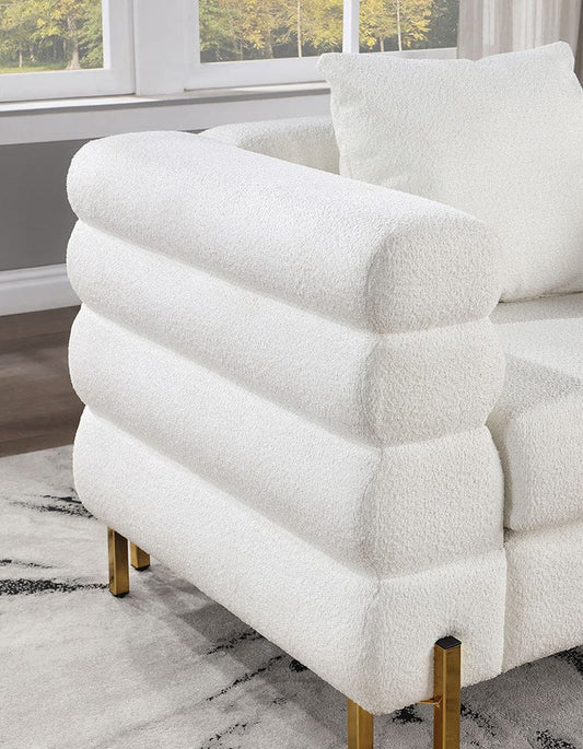 Furniture of America - Landovery Chair in White/Gold - CM6454WH-CH-PK View 2