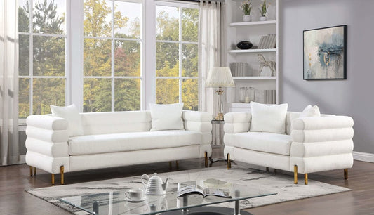 Furniture of America - Landovery Sofa in White/Gold - CM6454WH-SF-PK View 2
