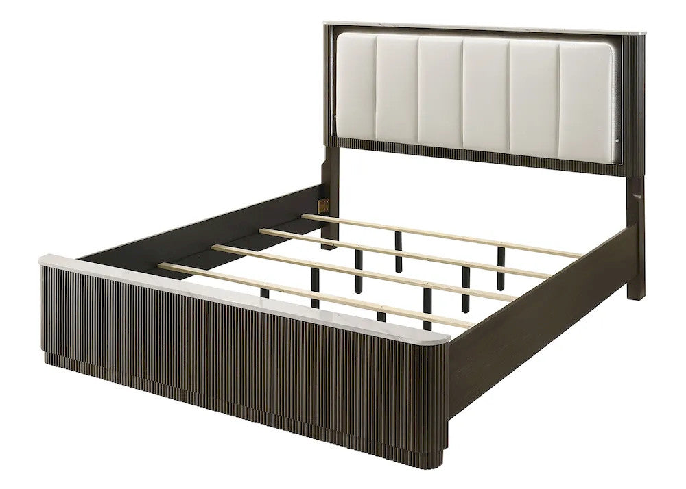 Furniture of America - Lantrisant - Queen Bed, Dark Walnut - FM72014DW-Q-BED view 3
