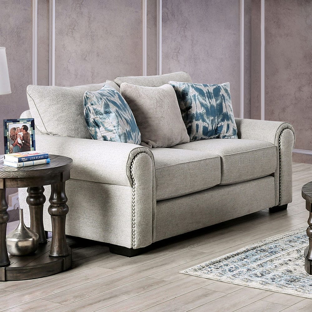 Furniture of America - Laredo Loveseat in Beige - SM1215-LV View 1