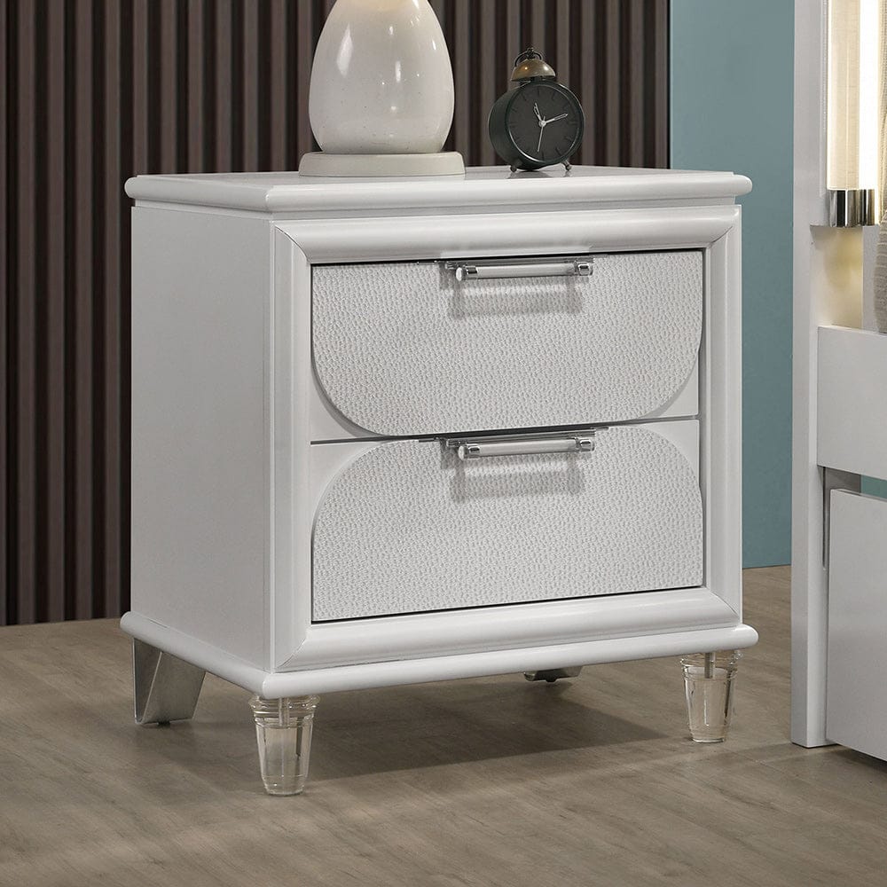 Furniture of America - Lareina 5 Pc. Twin Bedroom Set w/ Chest in Pearl White - FM72081WH-T-5PC-C View 2
