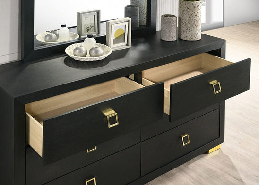 Furniture of America - Latimer Dresser in Black - FM7270BK-D View 2