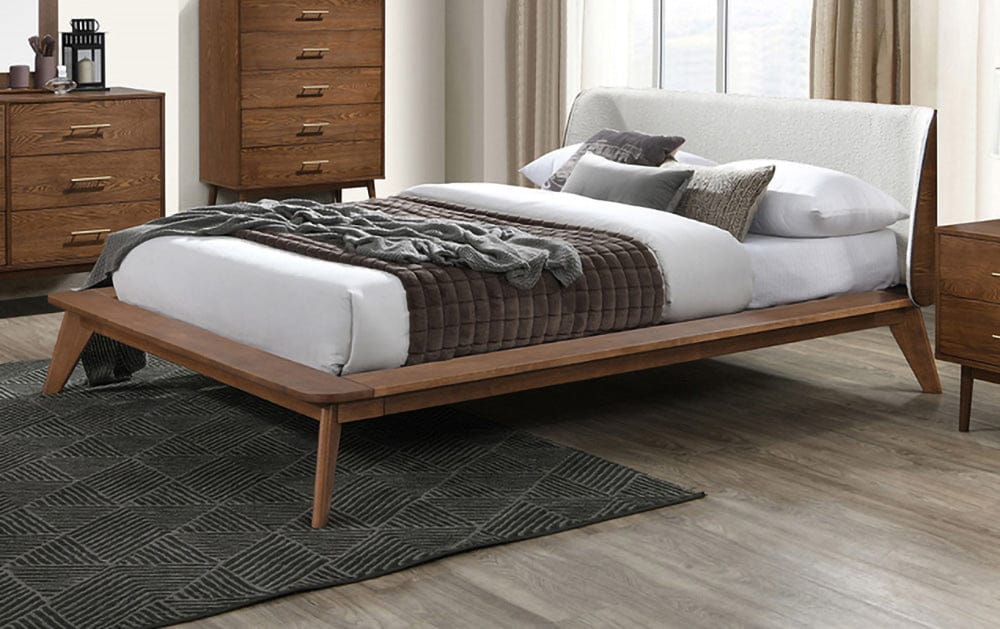 Furniture of America - Lenzburg Full Bed in Walnut/Beige - FM7223WN-F-BED View 1
