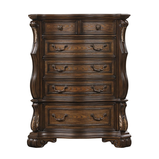Furniture of America - Leovanni Chest in Dark Brown - FM70003DB-C View 2
