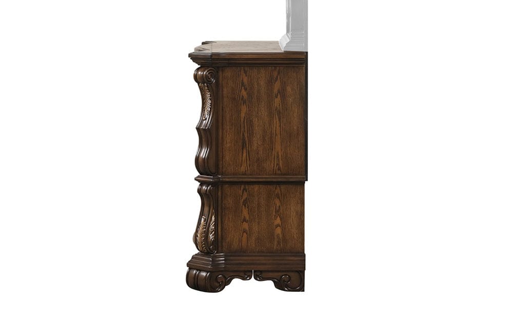 Furniture of America - Leovanni Dresser w/ Jewelry Tray in Dark Brown - FM70003DB-D View 4
