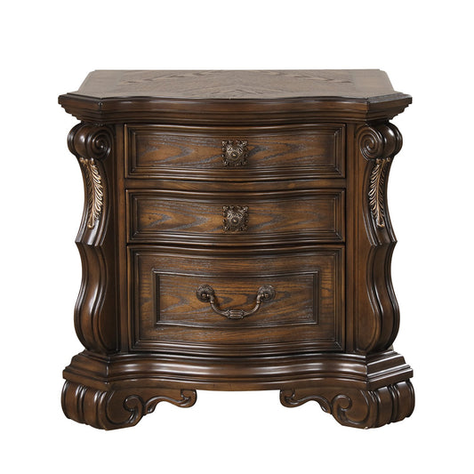 Furniture of America - Leovanni Nightstand W/ USB A-C in Dark Brown - FM70003DB-N View 3