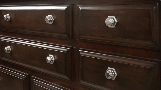Furniture of America - Litchville Dresser in Brown Cherry - CM7383D View 2