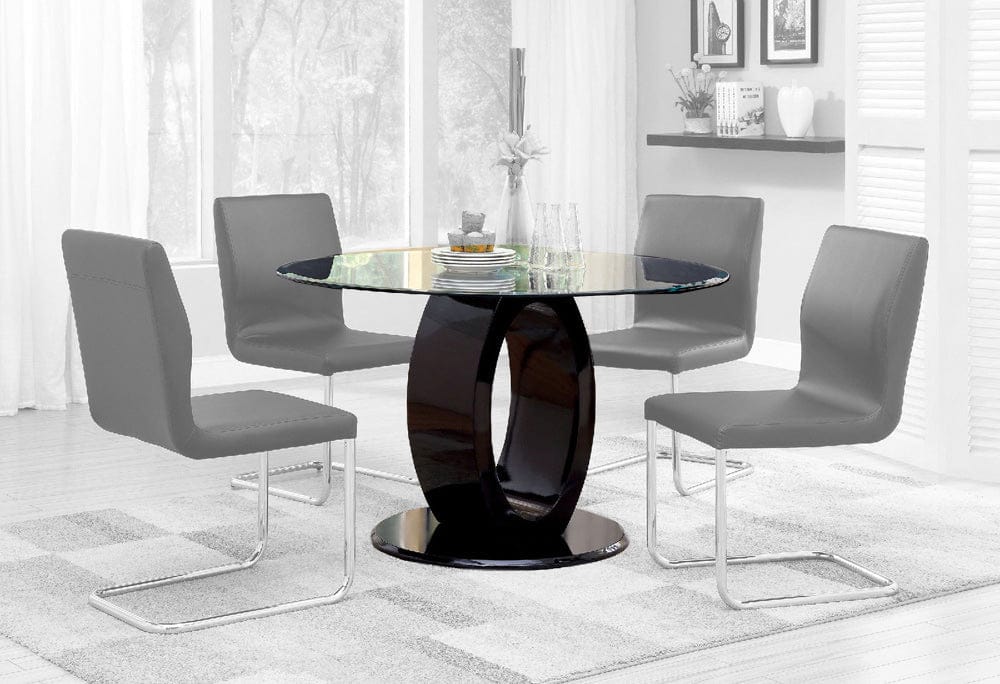 Furniture of America - Lodia I Round Table in Black - CM3825BK-RT-TABLE View 1