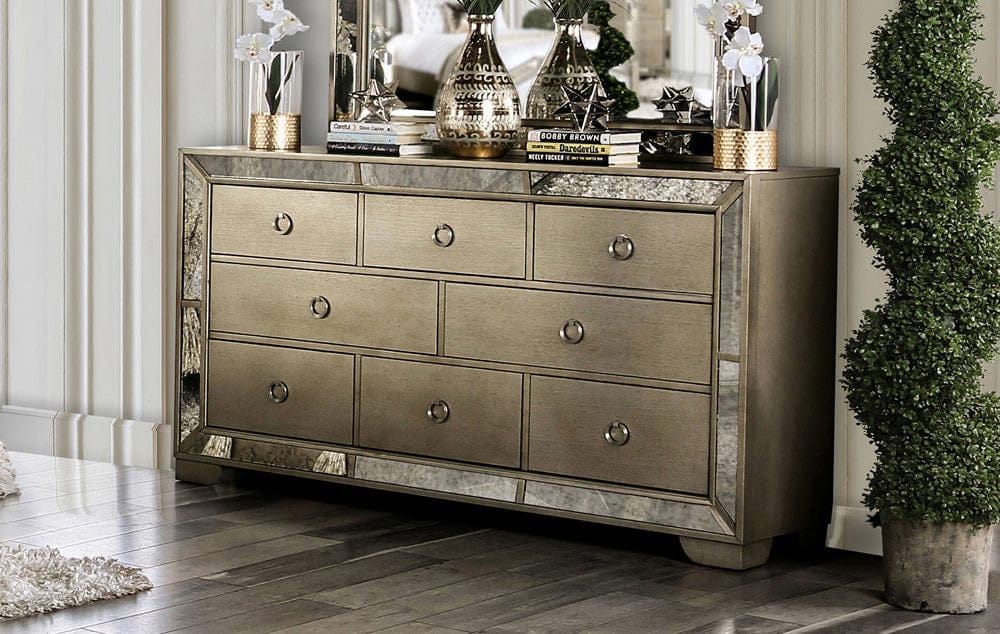 Furniture of America - Loraine Dresser in Champagne - CM7195D View 1