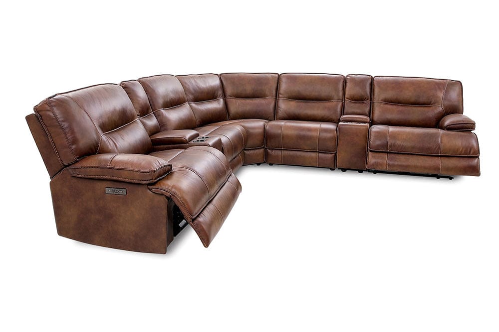 Furniture of America - Louella Power Sectional in Brown - CM9905-SECT View 2