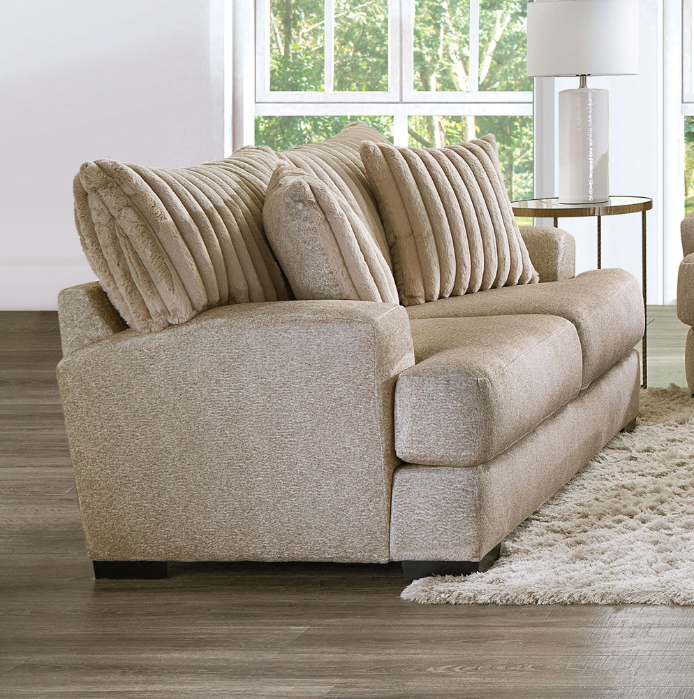Furniture of America - Loughlin Loveseat in Light Brown - SM5193-LV View 1