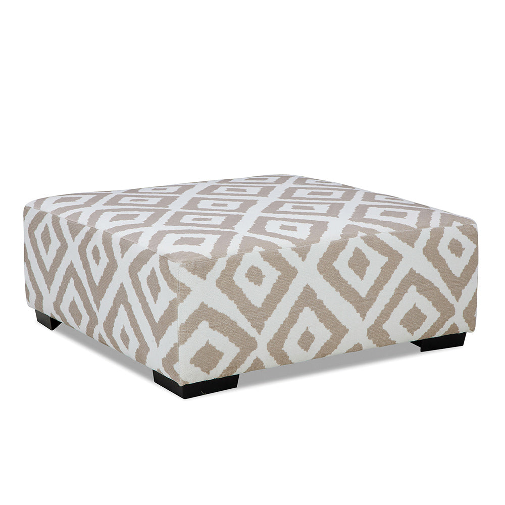 Furniture of America - Loughlin Ottoman in Light Brown/Ivory - SM5193-OT View 2