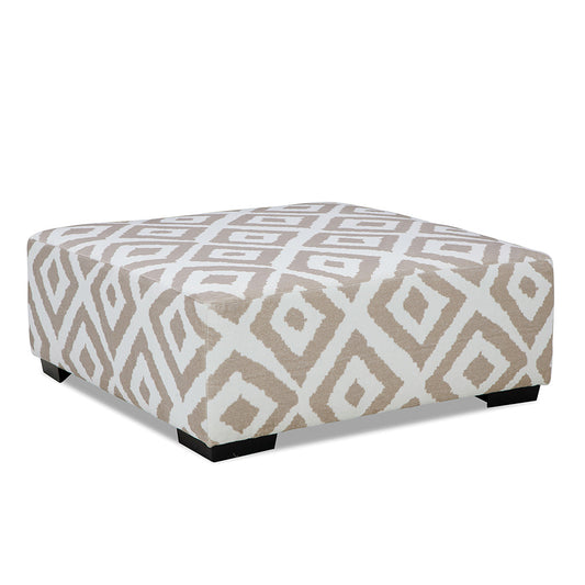 Furniture of America - Loughlin Ottoman in Light Brown/Ivory - SM5193-OT View 2