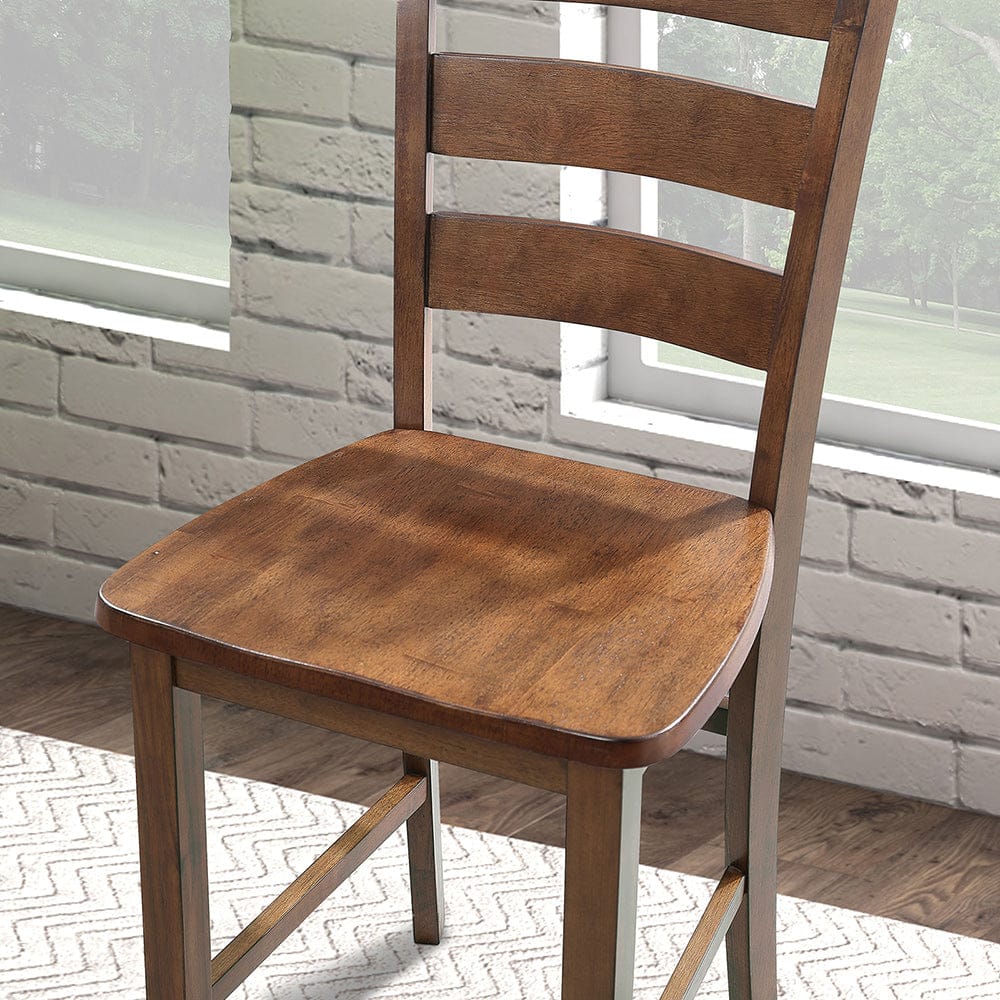 Furniture of America - Lubbock 5 Pc. Counter Ht. Table Set in Walnut - FM3419WN-PT-5PK View 4