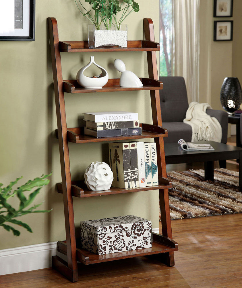 Furniture of America - Lugo Ladder Shelf in Antique Oak - CM-AC293 View 1