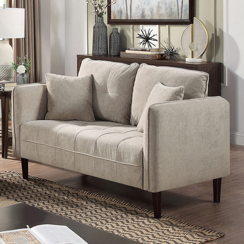 Furniture of America - Lynda Loveseat w/ Pillows in Light Gray - CM6736LG-LV View 1
