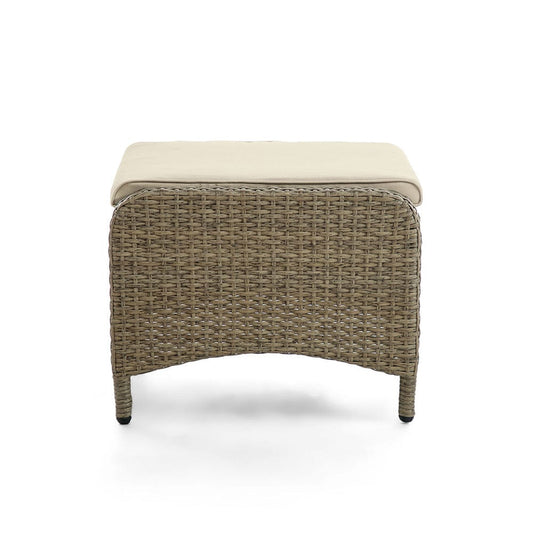 Furniture of America - Mackay Ottoman Set of 2 in Beige/Natural Teak - GM-2003-2PK View 2