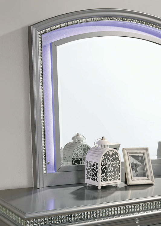 Furniture of America - Maddie Mirror in Silver - CM7899SV-M View 2